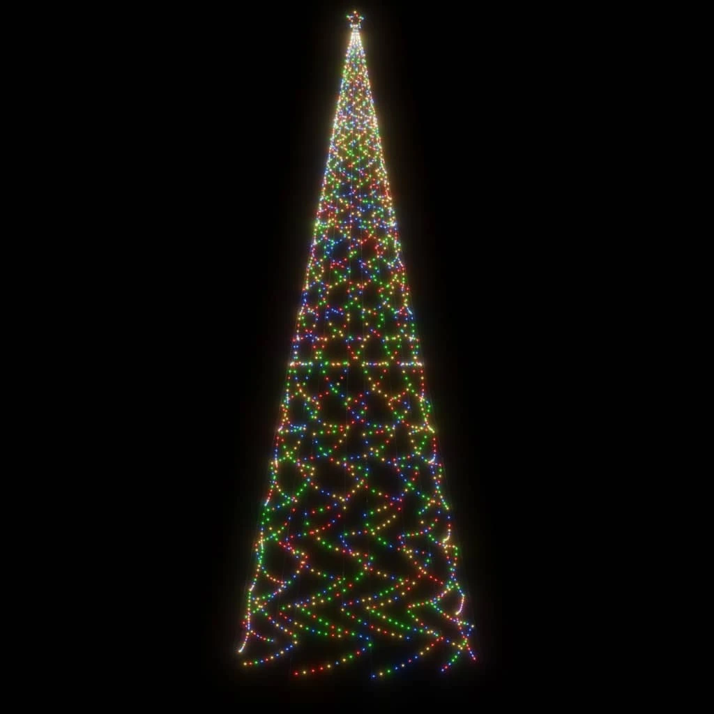 VidaXL Sapin De Noël Avec Piquet 3000 LED Colorées 800 Cm 3 VidaXL Sapin De Noël Avec Piquet 3000 LED Colorées 800 Cm – Image 3