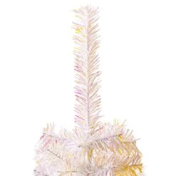 VidaXL Sapin De Noël Artificiel Pointes Iridescentes Blanc 240 Cm PVC -Homcom Boutique 8720287021049 3