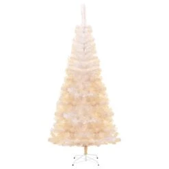 VidaXL Sapin De Noël Artificiel Pointes Iridescentes Blanc 240 Cm PVC