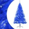 VidaXL Demi Sapin De Noël Artificiel Avec Support Bleu 180 Cm PVC