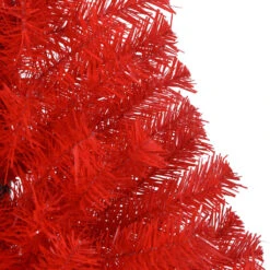 VidaXL Demi Sapin De Noël Artificiel Avec Support Rouge 180 Cm PVC -Homcom Boutique 8720287021551 5