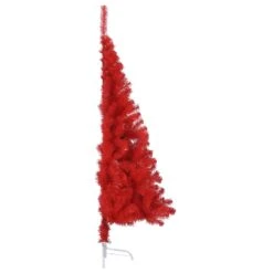 VidaXL Demi Sapin De Noël Artificiel Avec Support Rouge 150 Cm PVC 9 VidaXL Demi Sapin De Noël Artificiel Avec Support Rouge 150 Cm PVC -Homcom Boutique 8720287021575 3