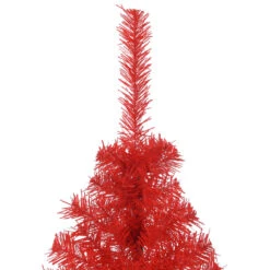 VidaXL Demi Sapin De Noël Artificiel Avec Support Rouge 180 Cm PVC -Homcom Boutique 8720287021575 4 1