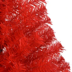 VidaXL Demi Sapin De Noël Artificiel Avec Support Rouge 150 Cm PVC 11 VidaXL Demi Sapin De Noël Artificiel Avec Support Rouge 150 Cm PVC -Homcom Boutique 8720287021575 5