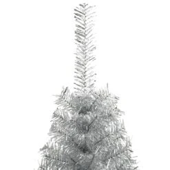 VidaXL Demi Sapin De Noël Artificiel Avec Support Argenté 150 Cm PVC 9 VidaXL Demi Sapin De Noël Artificiel Avec Support Argenté 150 Cm PVC -Homcom Boutique 8720287021650 3