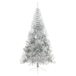 VidaXL Demi Sapin De Noël Artificiel Avec Support Argenté 240 Cm PVC