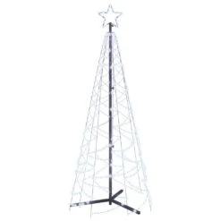 VidaXL Arbre De Noël Cône 200 LED Blanc Froid 70x180 Cm