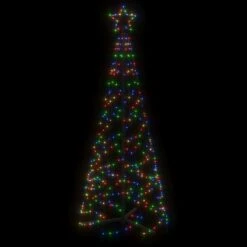 VidaXL Arbre De Noël Cône 200 LED Colorées 70x180 Cm -Homcom Boutique 8720287069232 3