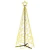 VidaXL Arbre De Noël Cône Blanc Chaud 200 LED 70x180 Cm