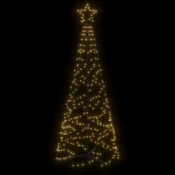 VidaXL Arbre De Noël Cône Blanc Chaud 200 LED 70x180 Cm -Homcom Boutique 8720287069249 3