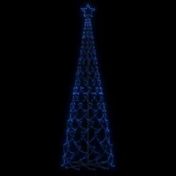 VidaXL Arbre De Noël Cône 500 LED Bleues 100x300 Cm -Homcom Boutique 8720287069263 3