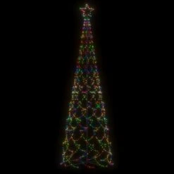 VidaXL Arbre De Noël Cône 500 LED Colorées 100x300 Cm -Homcom Boutique 8720287069270 3