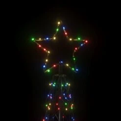 VidaXL Arbre De Noël Cône 500 LED Colorées 100x300 Cm -Homcom Boutique 8720287069270 4