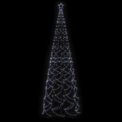 VidaXL Arbre De Noël Cône 1400 LED Blanc Froid 160x500 Cm -Homcom Boutique 8720287069294 3