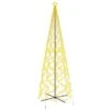 VidaXL Arbre De Noël Cône 1400 LED Blanc Chaud 160x500 Cm