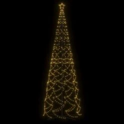 VidaXL Arbre De Noël Cône 1400 LED Blanc Chaud 160x500 Cm 9 VidaXL Arbre De Noël Cône 1400 LED Blanc Chaud 160x500 Cm -Homcom Boutique 8720287069324 3