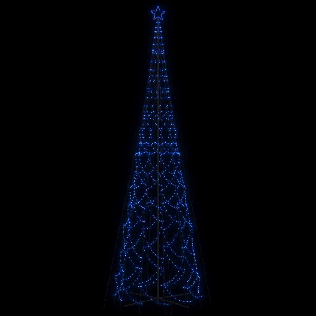 VidaXL Arbre De Noël Cône 3000 LED Bleues 230x800 Cm 3 VidaXL Arbre De Noël Cône 3000 LED Bleues 230x800 Cm – Image 3
