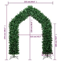 VidaXL Arche D'arbre De Noël Vert 270 Cm -Homcom Boutique 8720287088554 5