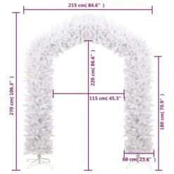 VidaXL Arche D'arbre De Noël Blanc 270 Cm -Homcom Boutique 8720287088561 5
