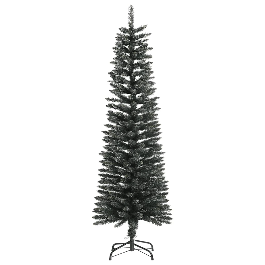 VidaXL Sapin De Noël Artificiel Mince Avec Support Vert 180 Cm PVC 1 VidaXL Sapin De Noël Artificiel Mince Avec Support Vert 180 Cm PVC