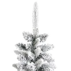 VidaXL Sapin De Noël Artificiel Mince Avec Neige Floquée 240 Cm PVC/PE -Homcom Boutique 8720287110392 4